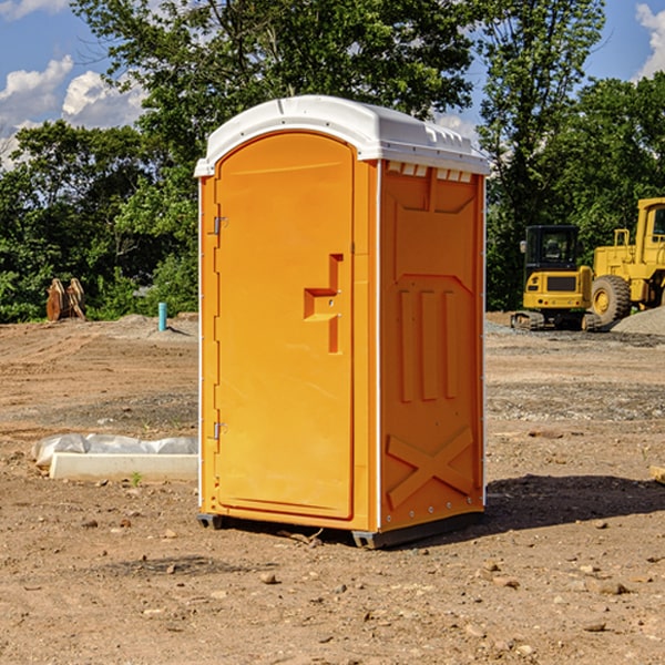 how often are the portable toilets cleaned and serviced during a rental period in Montezuma